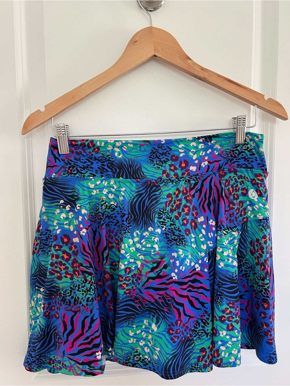 Multicolor Aqua Printed Skirt/Skort  by dona jo